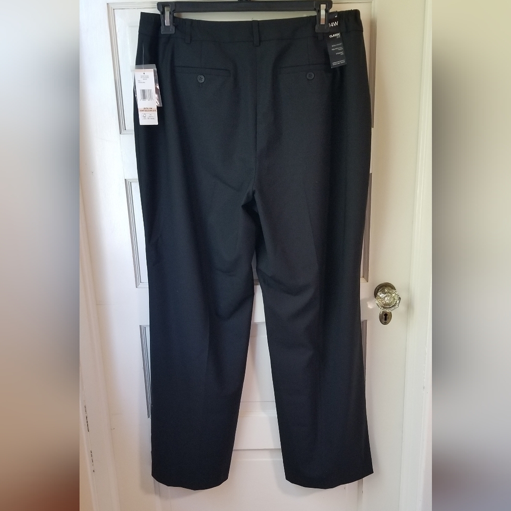 Jones New York NWT Easy Care Black Straight Leg Business Dress Pants Size 14W - Picture 2 of 9